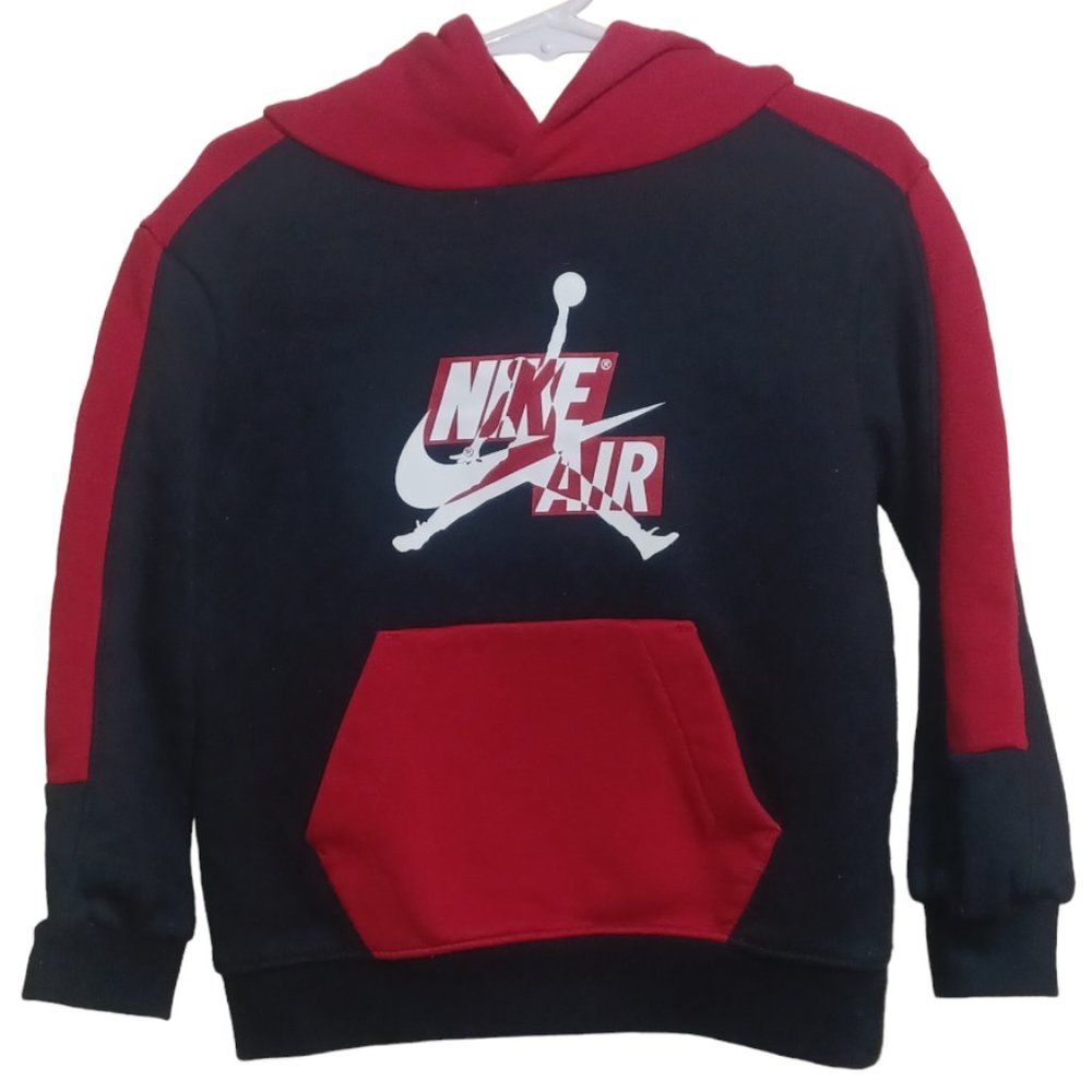 Nike Air Jordan Hoodie Toddler Boys 3T  Jump Man Logo Black / Red / White.